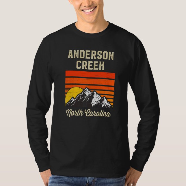 Camiseta Anderson Creek Carolina do Norte Retro City State  (Frente)