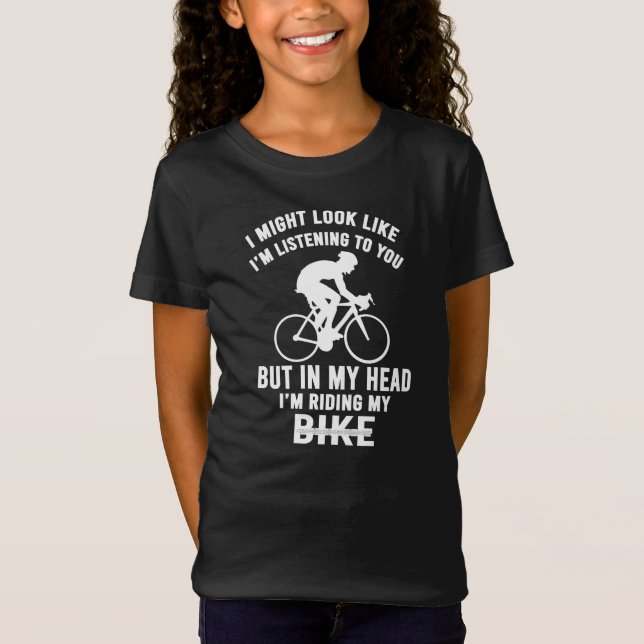 Camiseta Ando de bicicleta na minha cabeça (Frente)