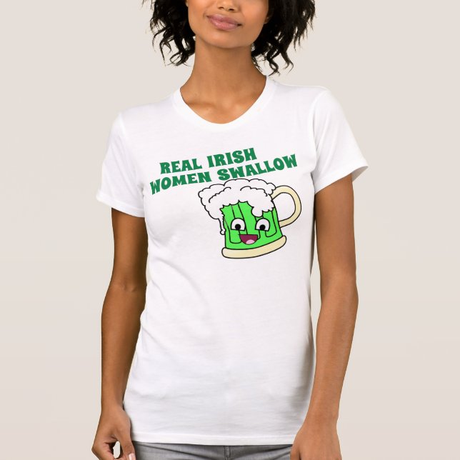Camiseta Andorinha irlandesa real das mulheres (Frente)