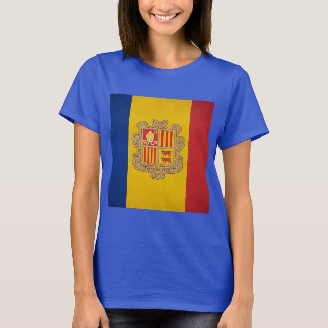 Camiseta Andorra: Bandera Nacional  (Frente)