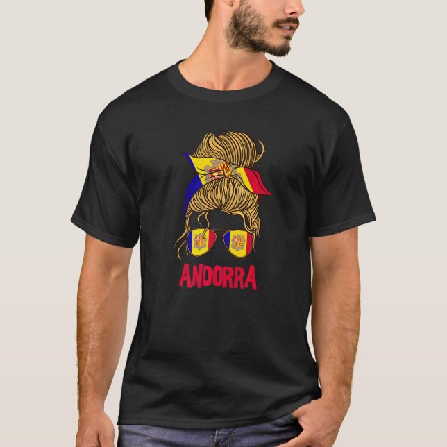 Camiseta Andorra For Girl Andorran Flag for Women Andorra (Frente)