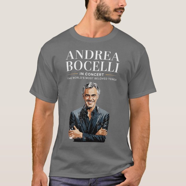 Camiseta Andrea Bocelli Os Mundos Mais Amado Tenor boy-P (Frente)