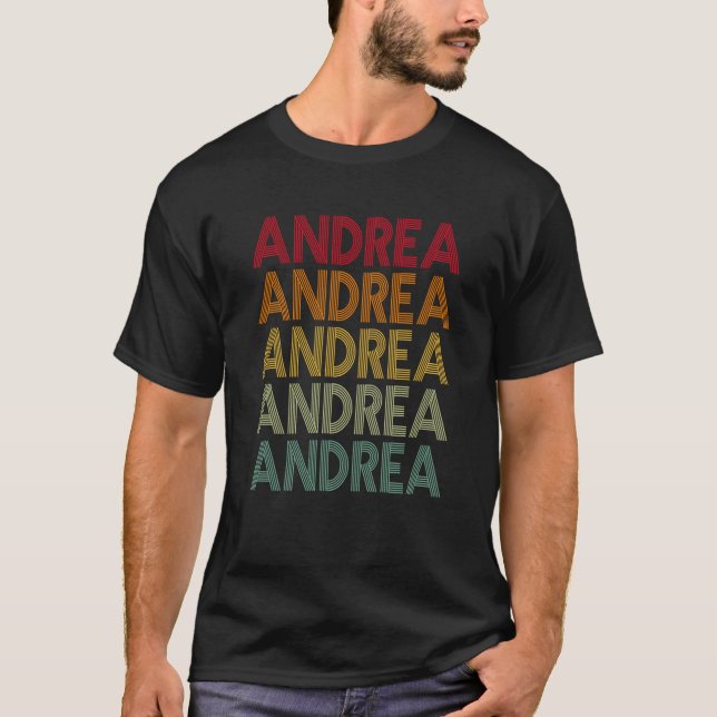 Camiseta Andrea Retro Name Humor Apelido (Frente)