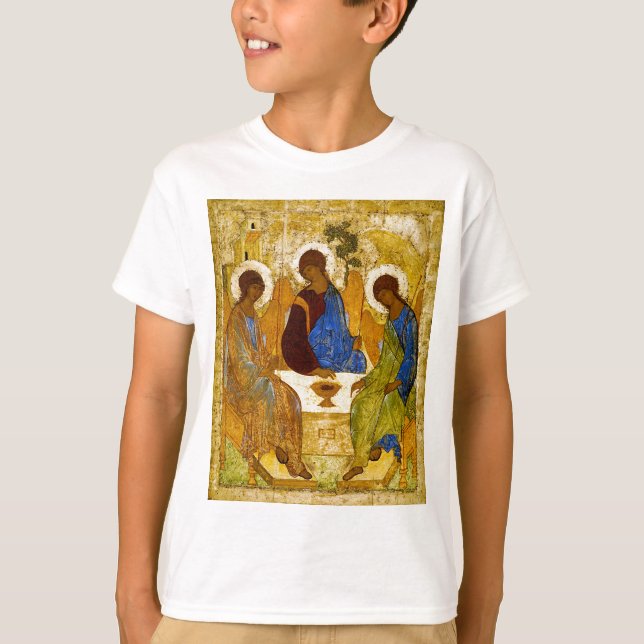 Camiseta Andrei Rublev, icon of the Trinity (Frente)