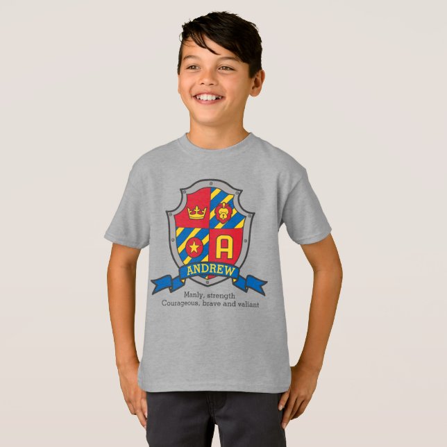 Camiseta Andrew boys: nome e significado do escudo de caval (Frente Completa)