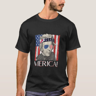 Camiseta Andrew Jackson Merica Bandeira Americana Patriótic
