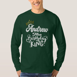 Camiseta Andrew O Aniversário Rei Feliz Aniversário Homens