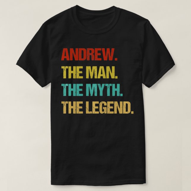 Camiseta Andrew O Homem O Mito O Pulante Da Lenda (Frente do Design)