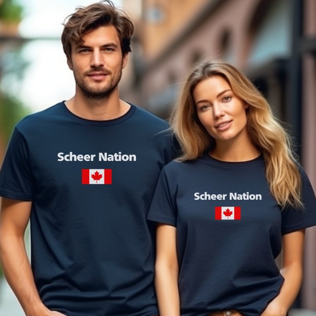 Camiseta Andrew Scheer Nation Conservador Canada Flag Dark (Criador carregado)