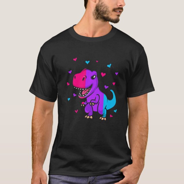 Camiseta Androgyne Pride Flag Dinosaur Androgyne Flag (Frente)