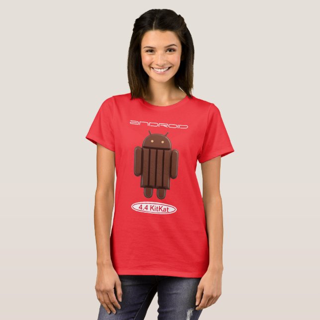 Camiseta Android 4,4 KitKat (Frente Completa)