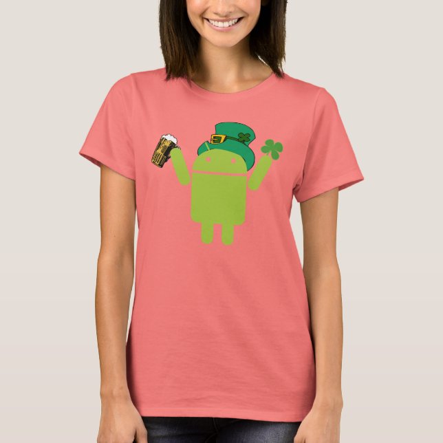 Camiseta Android Leprechaun Ringer (Frente)