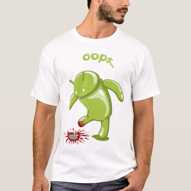 Camiseta Android Oops (Frente)