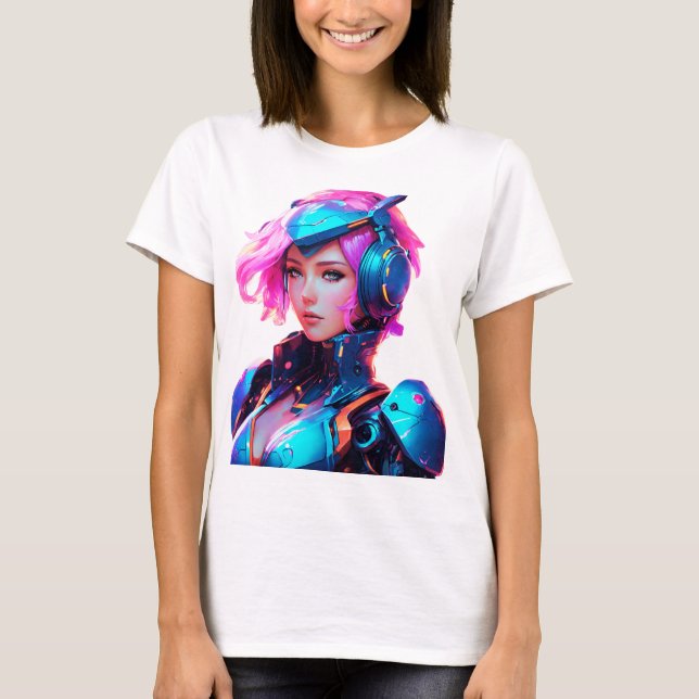 Camiseta Android Techno Space Girl (Frente)