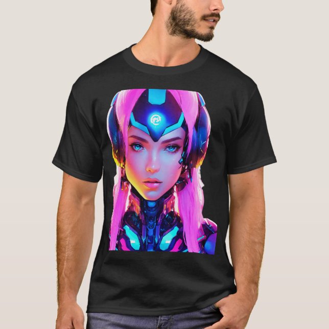 Camiseta Android Techno Space Girl (Frente)