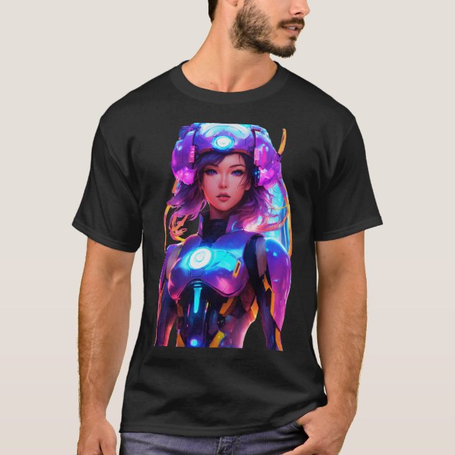 Camiseta Android Techno Space Girl (Frente)