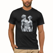 Android Union: Futuristic Cyborg Couple T-Shirt