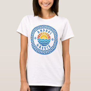 Camiseta Andros, Grécia - Sol E Mulheres Marinhas