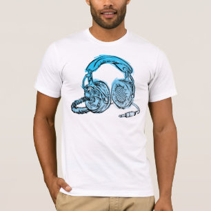 Camiseta Andy Howell Fones de ouvido Sketch T-Shirt