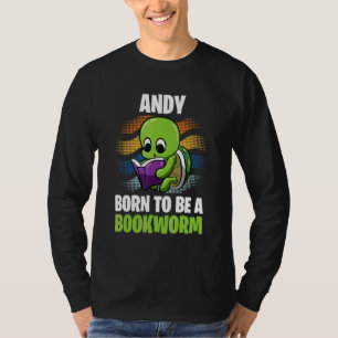 Camiseta Andy Nascer Para Ser Um Bookworm Personalizado