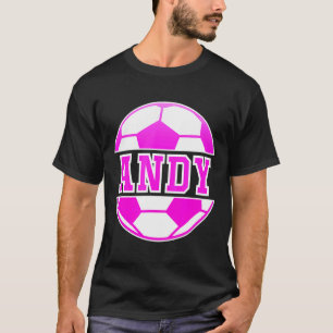 Camiseta Andy Nome Meninas Futebol Jogue Futebol Fã de Espo