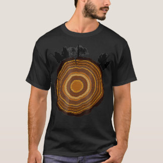 Camiseta Anéis de árvores de árvores de árvores de árvores