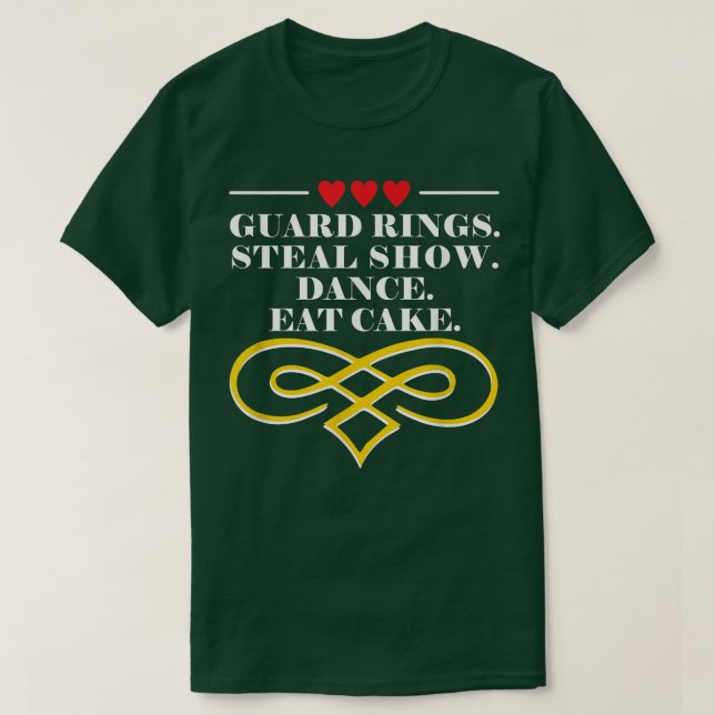 Camiseta Anéis de guarda Roubar Show Dance Comer Bolo Peque (Frente do Design)