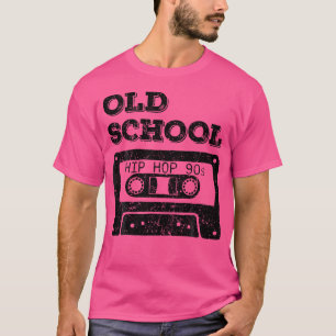 Camiseta Anéis de Rap de Música de Cassete de Hip da Escola