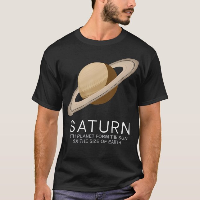 Camiseta Anéis De Saturno Planeta Espaço Astrônomo (Frente)