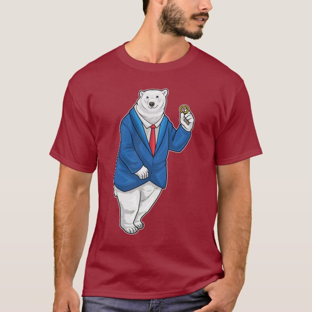 Camiseta Anel de noivado Noiva de urso polar Casamento (Frente)