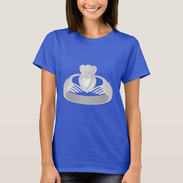 Camiseta anel de sela prateada (Frente)