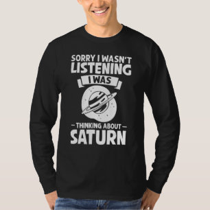 Camiseta Anel do Planeta Saturno Sistema Solar Gás Atmosfer