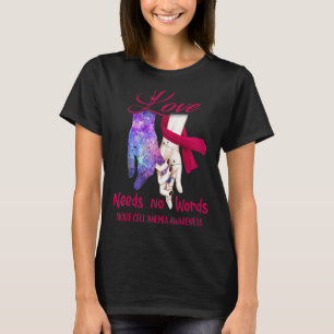 Camiseta Anemia Célula Falsiforme Consciência, Amor Não Pre