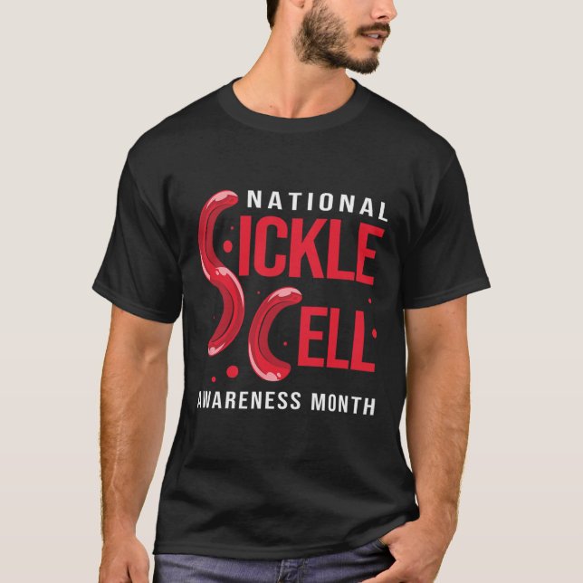 Camiseta Anemia das Células Falciformes Sensibilização Naci (Frente)