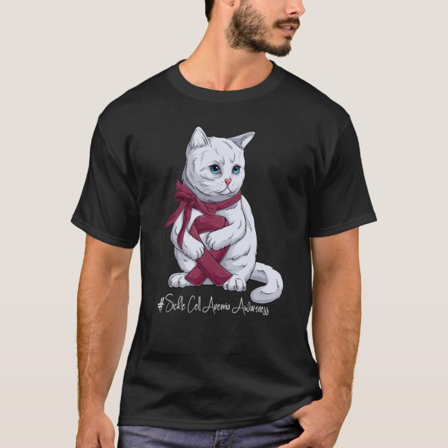 Camiseta Anemia das Células Falsiformes Nacional Mês de Con (Frente)