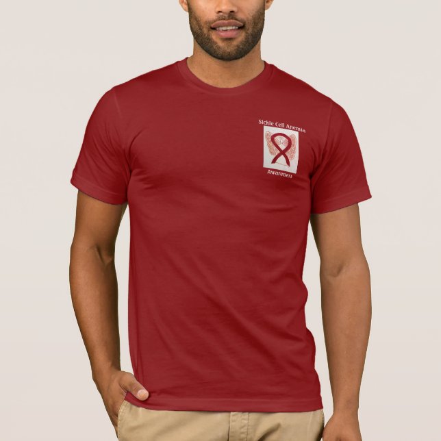 Camiseta Anemia das Células Falsiformes Sensibilização Fita (Frente)