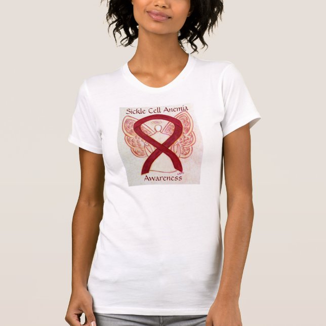 Camiseta Anemia das Células Falsiformes Sensibilização Fita (Frente)