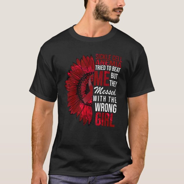Camiseta Anemia De Células Falciformes De Girassol Que Você (Frente)