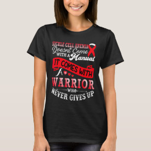 Camiseta Anemia falciforme Suporte ao Guerreiro Vermelho R