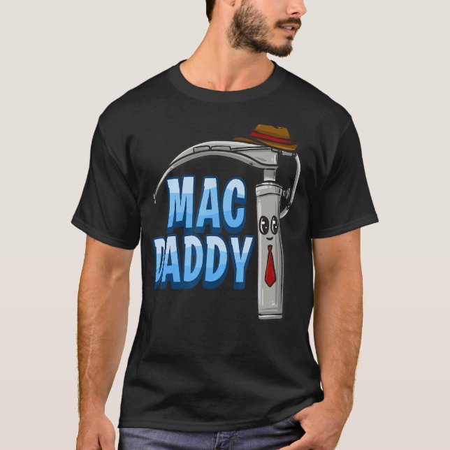 Camiseta Anestesia do Pai Mac Laringoscópio Humor (Frente)