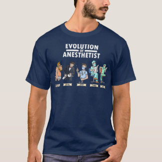 Camiseta Anestesia Engraçada Evolução da Presença de Aneste