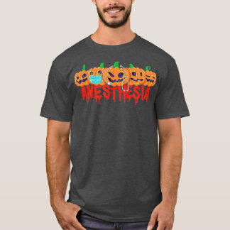 Camiseta Anestesia Halloween Pumpkins com máscara e