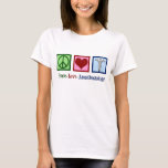 Camiseta Anestesiologia do Amor pela Paz<br><div class="desc">Um presente de Natal bonito para anestesistas,  com um sinal de paz,  coração e o símbolo médico caduceus. Anestesiologia Do Amor Pela Paz.</div>