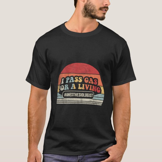 Camiseta Anestesiologista Engraçado Presente Retro Anestési (Frente)