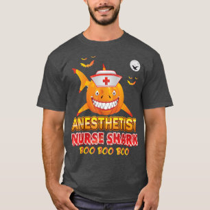 Camiseta Anesthetist Nurse Shark Boo Pumpkin Halloween Witc