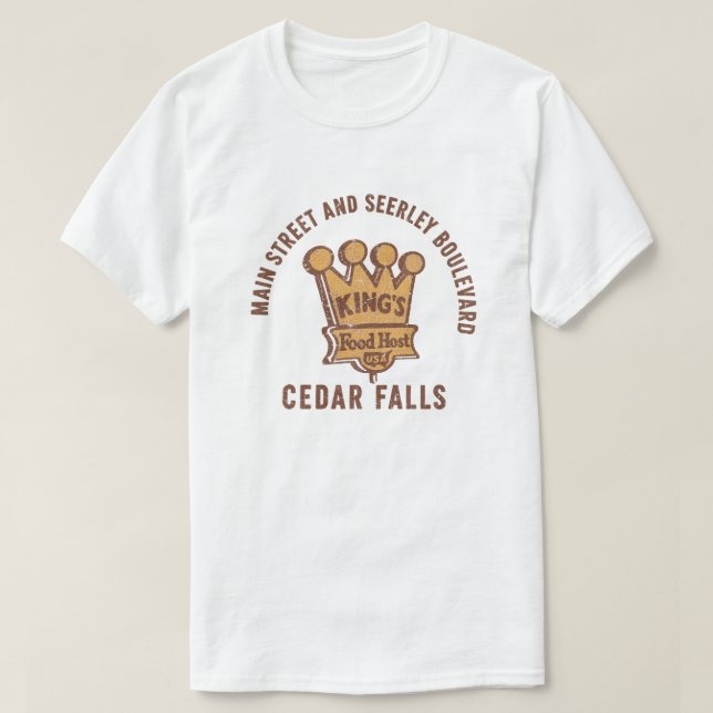 Camiseta Anfitrião da Comida do Rei, Cedar Falls (Frente do Design)