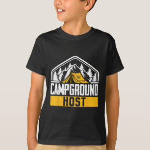 Camiseta Anfitrião de Acampamento de Tenda ao Ar Livre