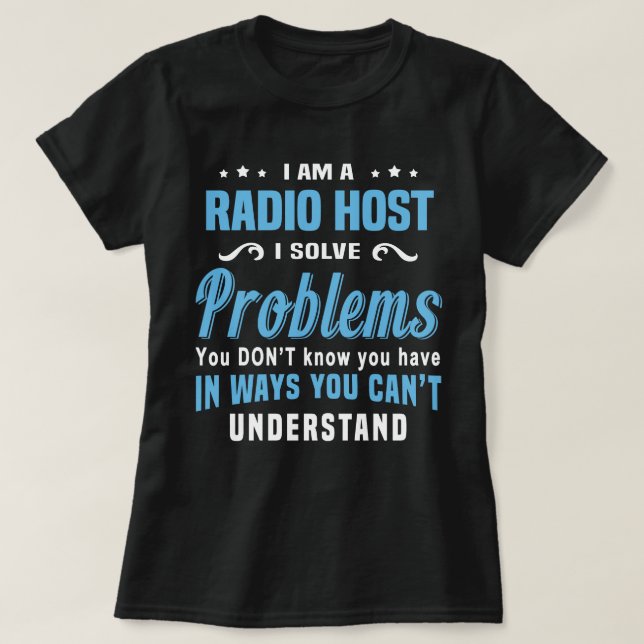 Camiseta Anfitrião de Rádio (Frente do Design)