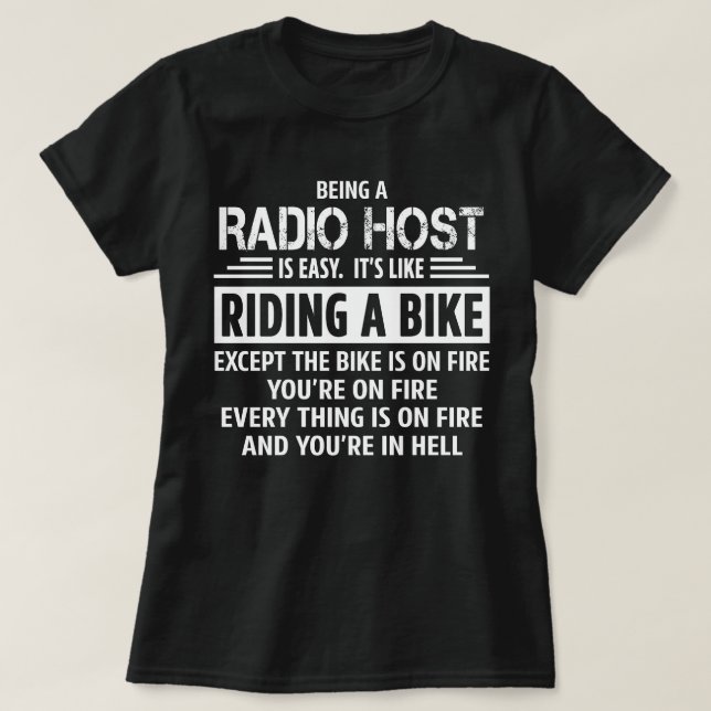 Camiseta Anfitrião de Rádio (Frente do Design)