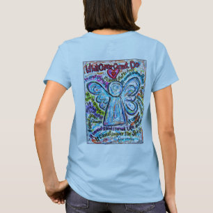 Camiseta Angel Cancer colorida (Impressão na part